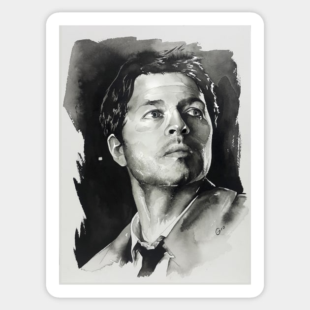 Castiel's portrait Sticker by GioGui